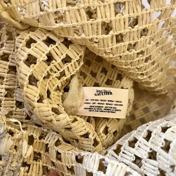 Jean Paul Gaultier Parfums Sparkling Straw Tote Bag Handbag - Picture 5 of 12